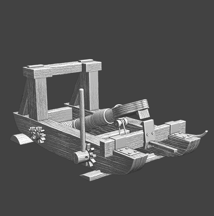 Small medieval catapult